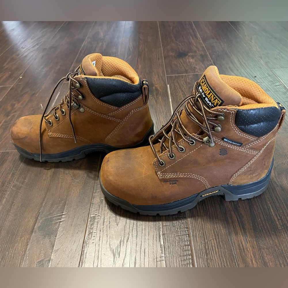 Carolina CA1620 Womens Brown Work & Safety Steel Toe Boots Size 8.5